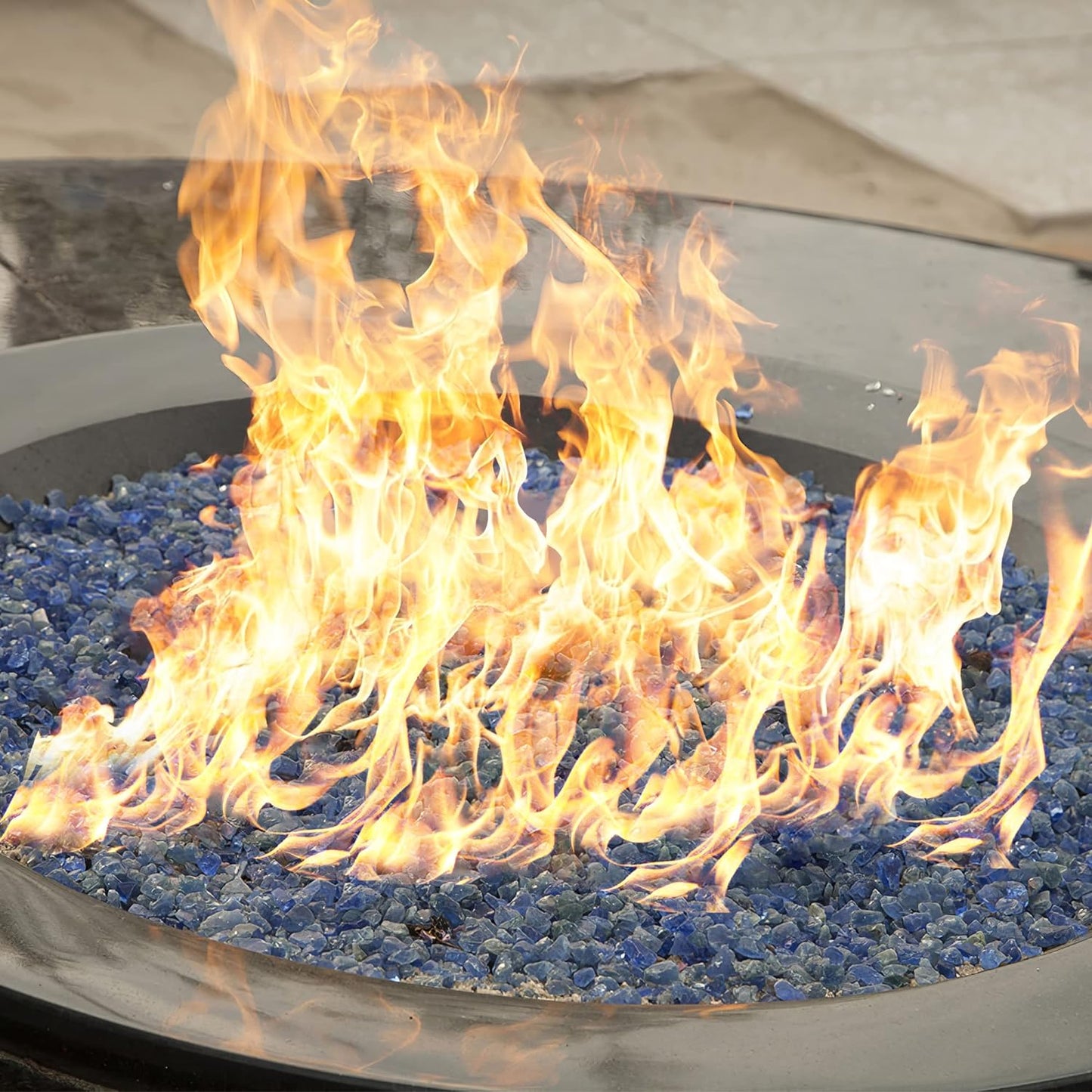 Stainless Steel Fire Pit Burner Pan & Ring, Works with Liquid Propane or Natural Gas, 22-Inch Pan, 18-Inch Ring, 150,000 BTU Max