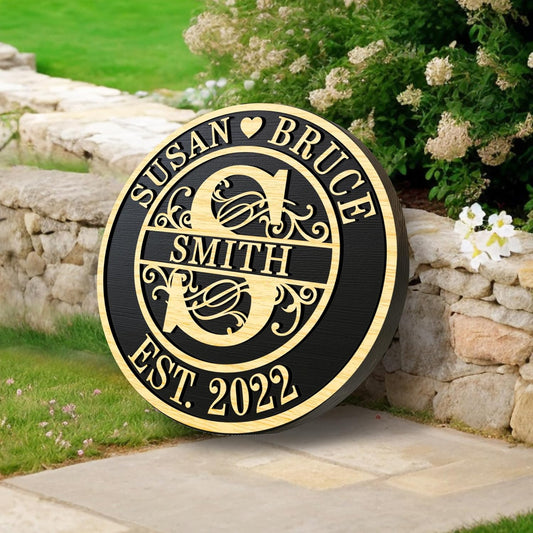 Personalized Christmas Gifts 2025 Custom Wedding Anniversary Sign Personalized Family Name Signs Monogram Wall Décor Best Housewarming Gifts