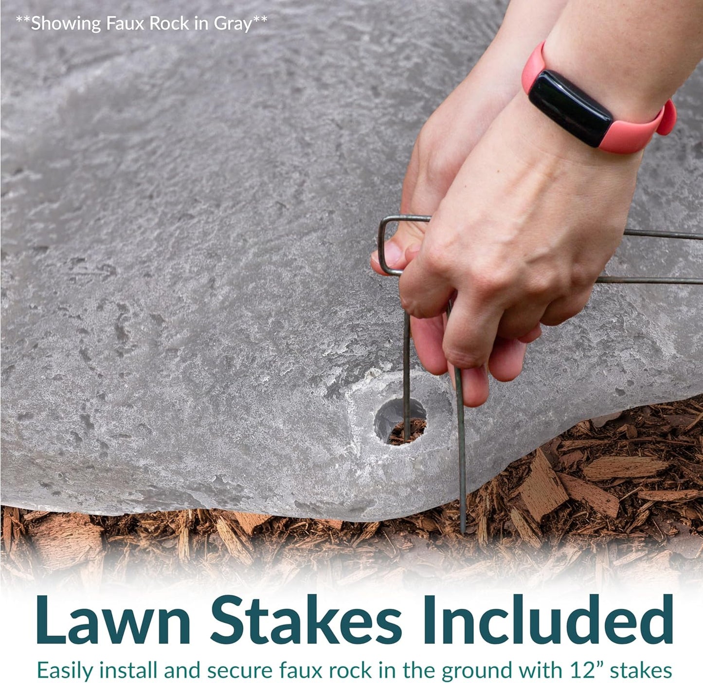 Sunnydaze 11" H Polyresin Faux Landscape Rock Cover - Lightweight Fake Rock Well Pump Cover for Outside - Sand