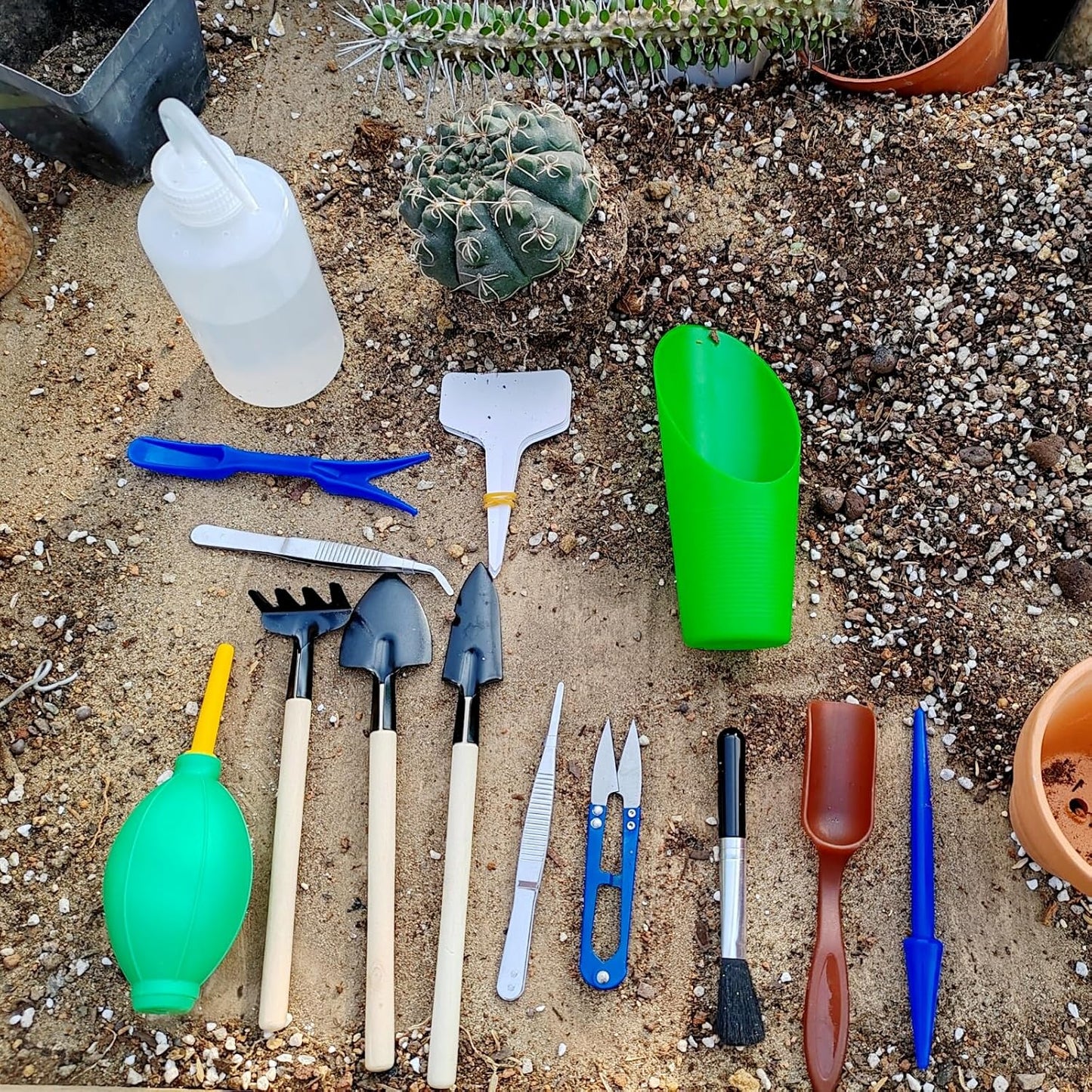 GXXMEI 20PCS/Set Succulent Tools Set, Mini Garden Tool Set, Transplanting Tools Set, Succulent Care Kit for Succulent Miniature Gardening Plant