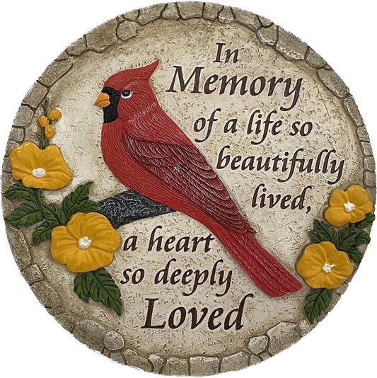 Cardinal Memorial Stones, Garden Memorial Stones for Loved Ones, Memory Stones for Loved Ones Lost, Sympathy Gifts, Memorial Gifts Loss Brother, Son, Husband, Sister TNS8