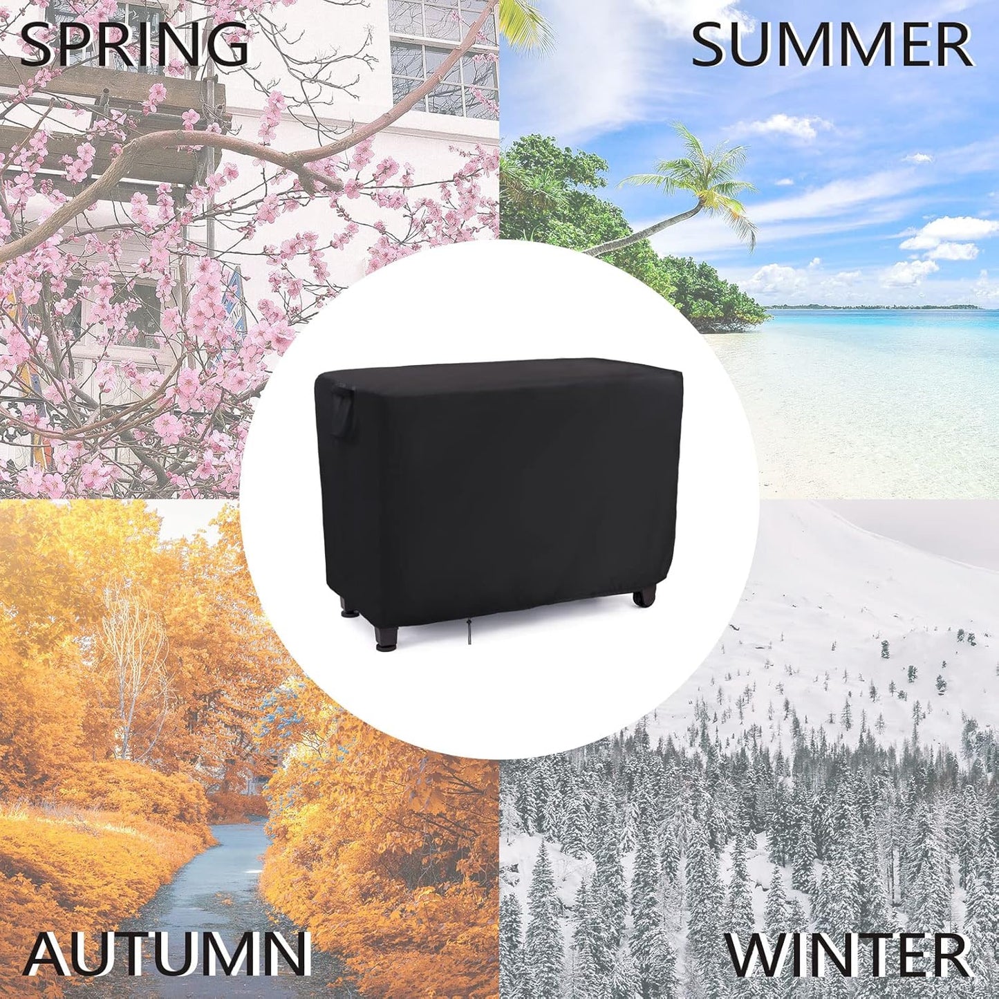 55 Inch Outdoor Furniture Cover for Keter Unity XL Portable Table, Waterproof Patio Rectangle Table Covers,Outdoor Pizza Oven Grill Cover