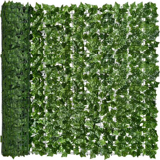 DearHouse Artificial Ivy Privacy Fence. 98.4x69in Artificial Hedges Fence and Faux Ivy Vine Leaf Decoration for Outdoor Indoor Garden Decor