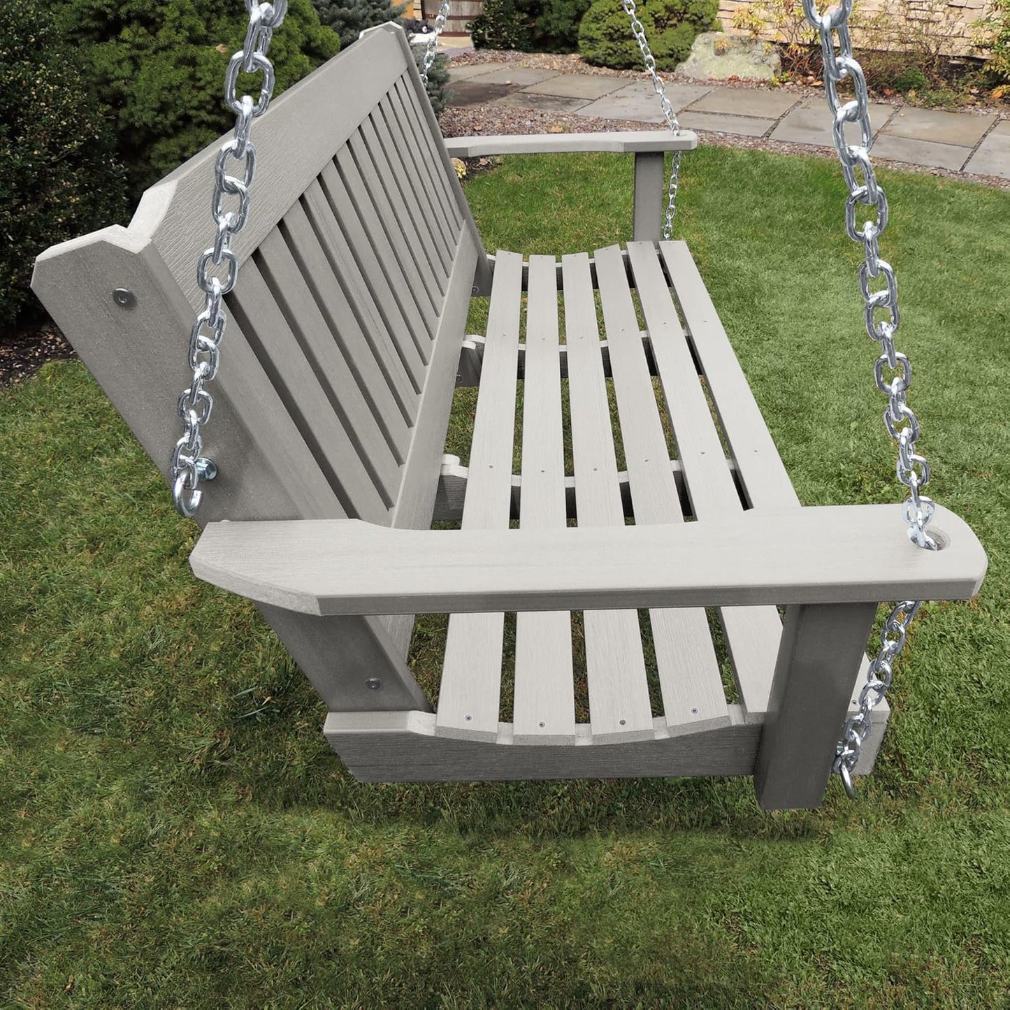 highwood Lehigh Porch Swing, 5 Feet, Harbor Gray