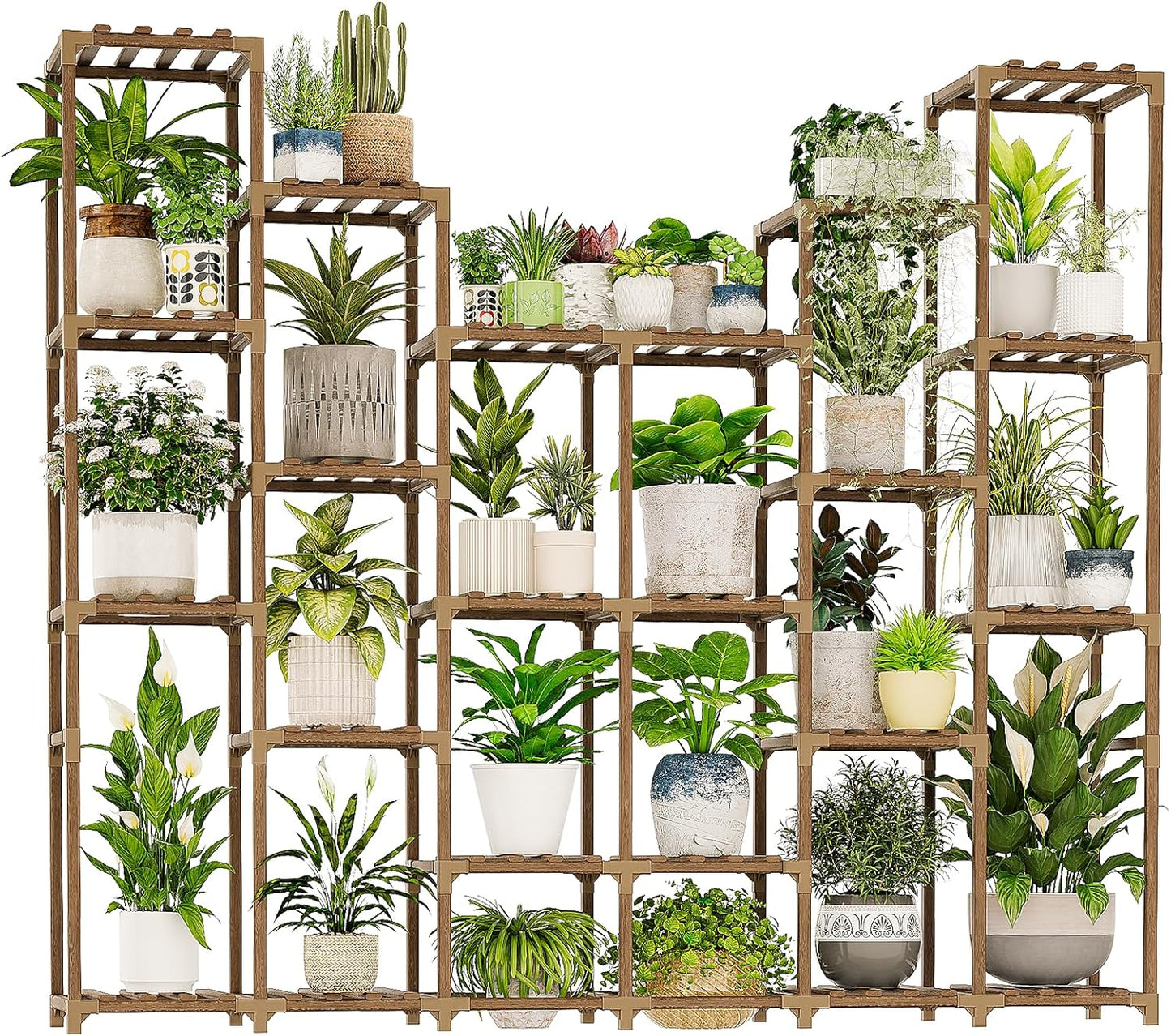 22 Tiers Plant Shelf for Plants Large Indoor Plant Stand Plant Rack Extra Large Wood Plant Stands for Hanging Plant Holder for Patio Balcony Garden