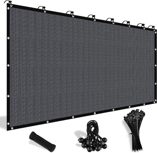 Shade&Beyond 90% Sun Shade Cloth with Grommets, 3' X 12' Pergola Shade Cover Canopy, Mesh Tarp Sun Screens for Patio, Outdoor, Garden, Backyard, Blue Gray