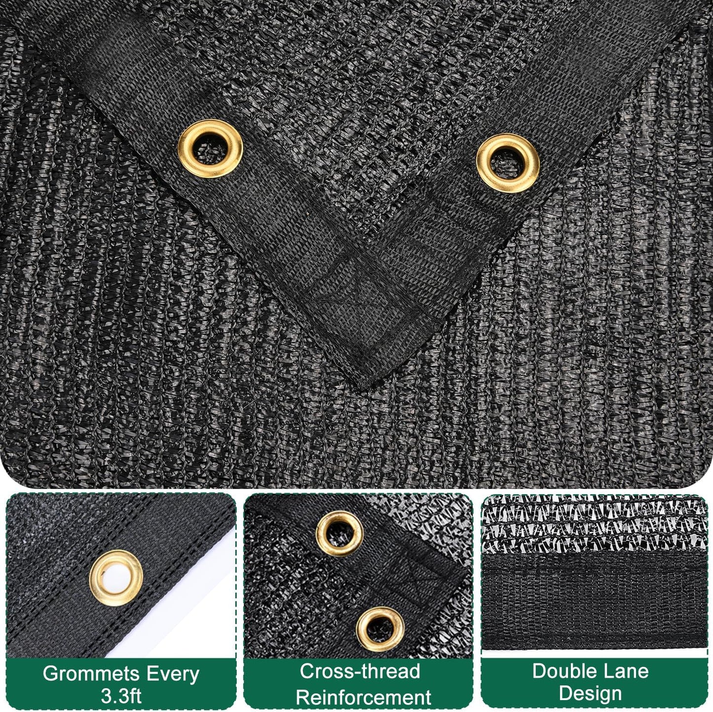 Kesfitt Garden 40% Shade Cloth, Resistant Sun Shade Net 20x30FT Mesh Tarp with HDPE Material and Reinforced Grommets Shade Trap for Greenhouse, Plant, Pergola, and Backyard Patio Sunshade