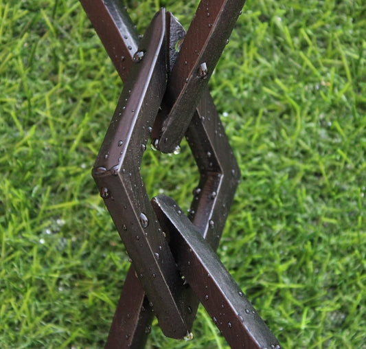 KAM Home Diamond Links Rain Chain with Installation Kit (Black, 12)