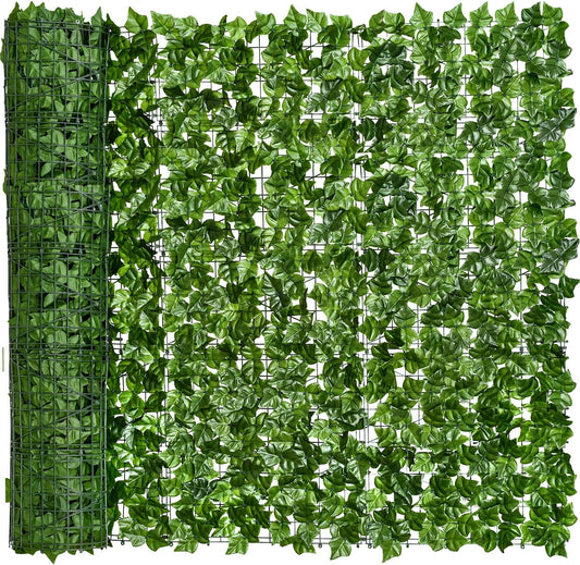 DearHouse Artificial Ivy Privacy Fence - 197x39.4in Artificial Hedges Fence and Faux Ivy Vine Leaf Decoration for Outdoor Indoor Garden Decor