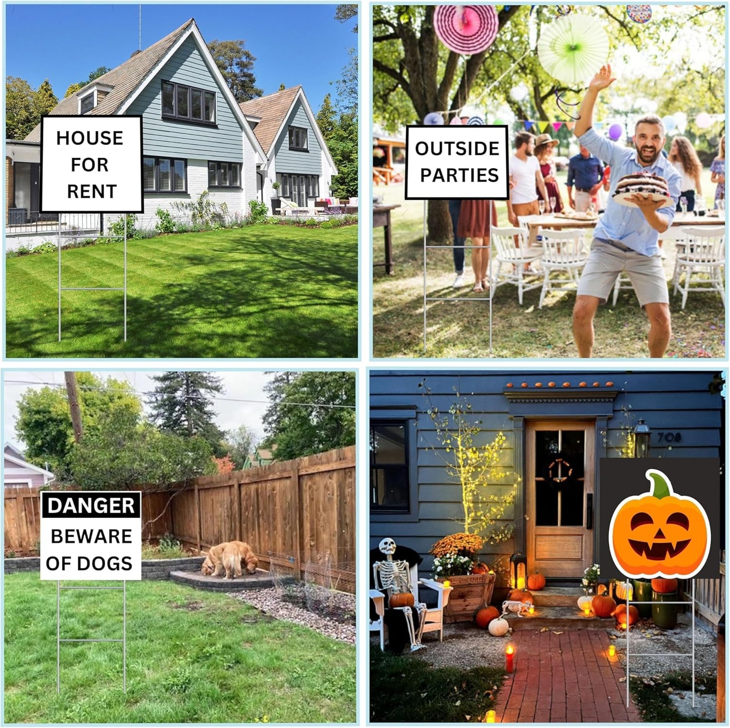 Tacmaster Wire Metal Yard and Sign H Stakes – Durable Blank Lawn Sign Posts for 4mm Corrugated Panels, Real Estate Signs, Waterproof and Wind Resistant, Ideal for Outdoor Use, 17"x7" – 25 Pack