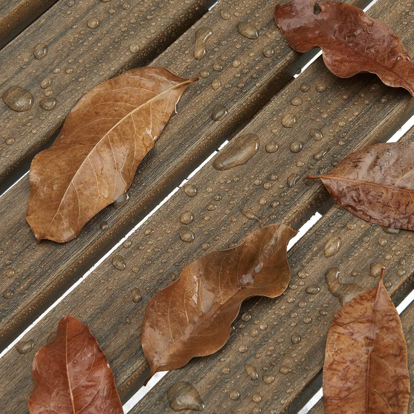 Outdoor Bench, 3-Person Garden Bench, Poly Lumber Patio Bench for Outdoors, Porch, and Park (Light Brown)