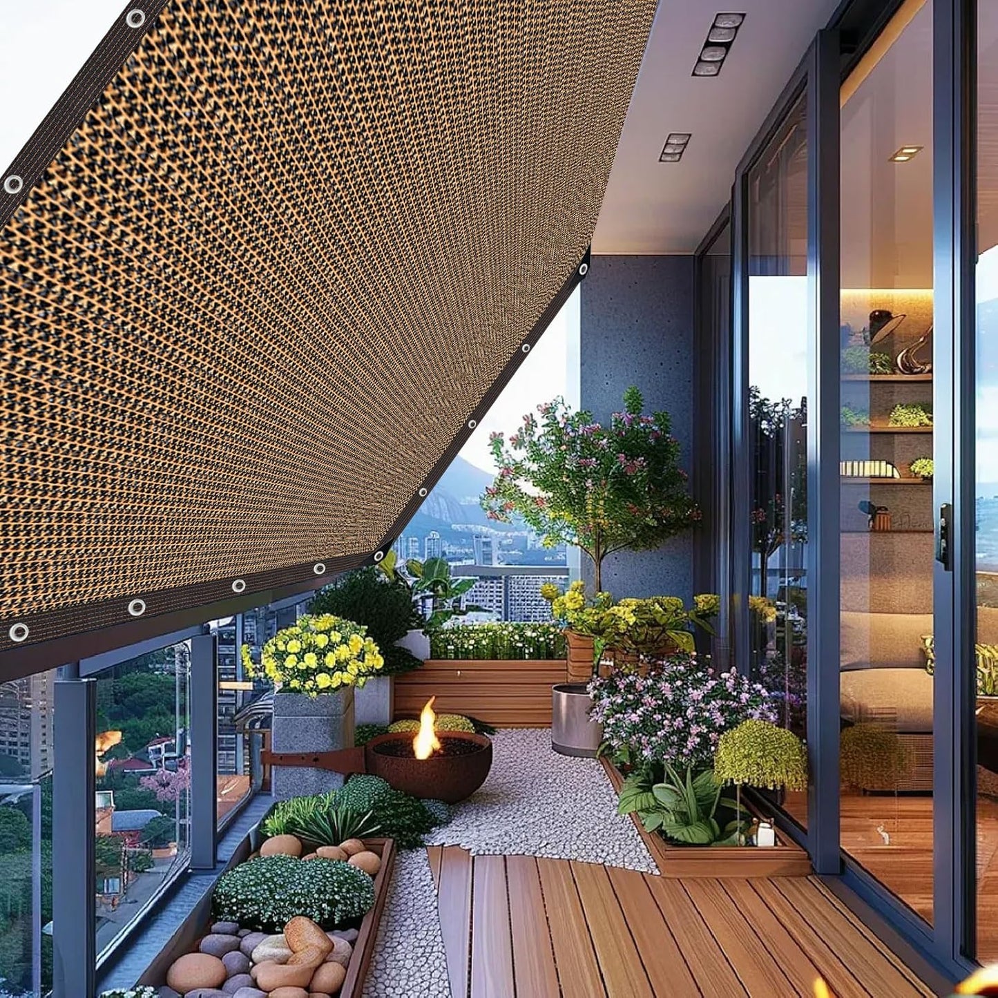 Shade Cloth,80% Sunblock Net with Metal Grommets and Reinforced Edges,Garden Sun Shade Netting,Used in Courtyards,Balconies,Carports,Greenhouse, Plants Growing,Chicken Coop Patios etc.10x14FT