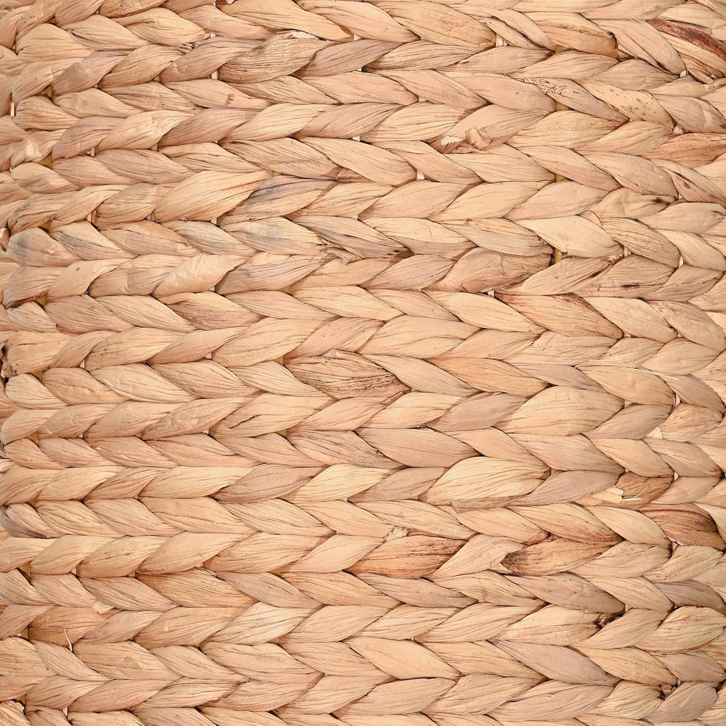 happimess BSK2011A-3SET Avery Bohemian Cottage Handwoven Hyacinth Cylinder Nesting Wicker Storage Baskets with Handles, Natural (Set of 3), Seagrass Containers for Decoration in Living Room, Bedroom