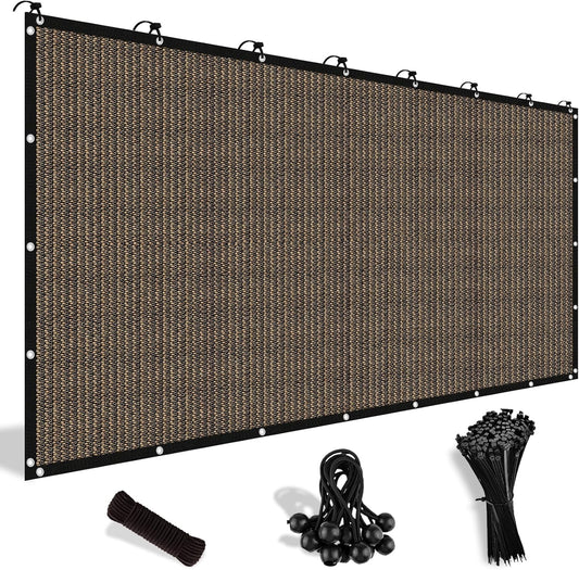 Shade&Beyond 90% Sun Shade Cloth with Grommets, 4' X 16' Pergola Shade Cover Canopy, Mesh Tarp Sun Screens for Patio, Outdoor, Garden, Backyard, Mocha