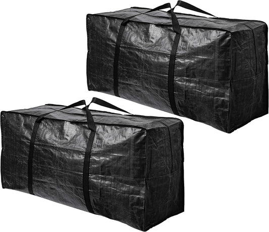 BAG-THAT! 68.5 GAL 2 Pack XXL Jumbo Extra Large Heavy Duty Stronger Handles Storage Bags Moving Totes Zippered Reusable Wrap Around Handle Storage Totes