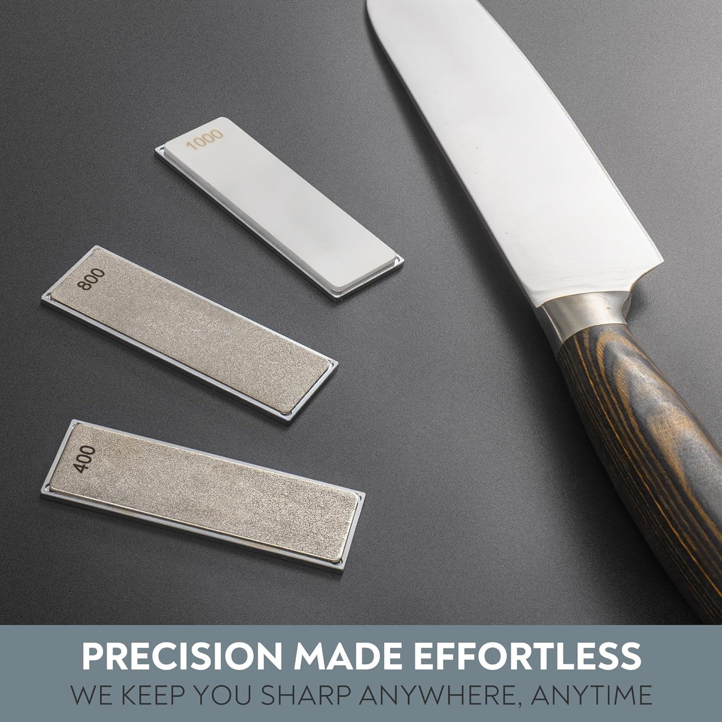 Replacement Whetstone Plates Set – Includes 3 Plates: #400, #800, and #1000 Grit for Precision Sharpening & Honing - Compatible Only with Parkway Home Adjustable Rolling Knife Sharpener
