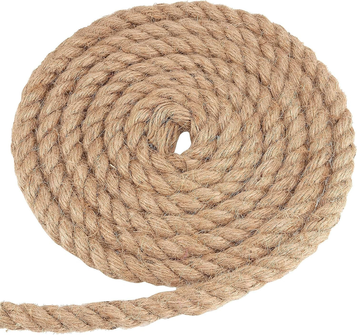 PINGEUI 164 Feet 10mm Jute Rope, Natural Jute Twine, Hemp Rope for DIY Arts Crafts, Gardening, Bundling, Home Decoration