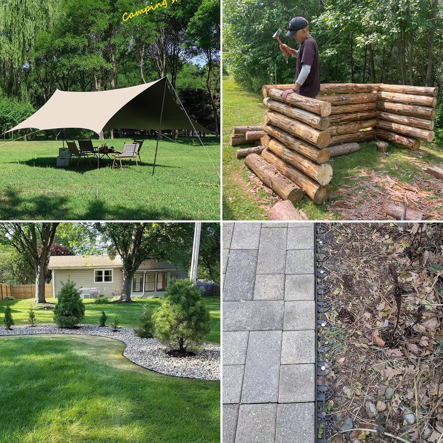 14 Inch Heavy Duty Spiral Landscape Spikes Solid Galvanized Metal Garden Stakes for Speed Bump, Wheel Stop, Paver Edging, Floor Covering, Weed Barriers, Tent, Garden Plants (50)