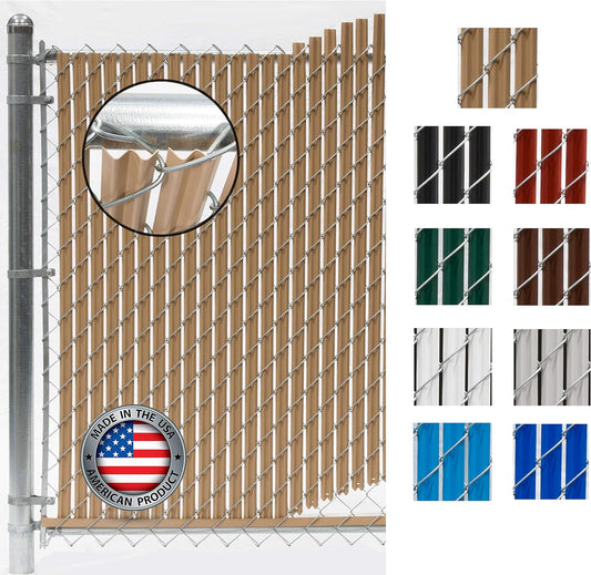 Beige Wave Slat (9 Colors Available) Single Wall Bottom Locking Privacy Slat for a 7 ft high Chain Link Fence (Slat Length 80.5", Beige)