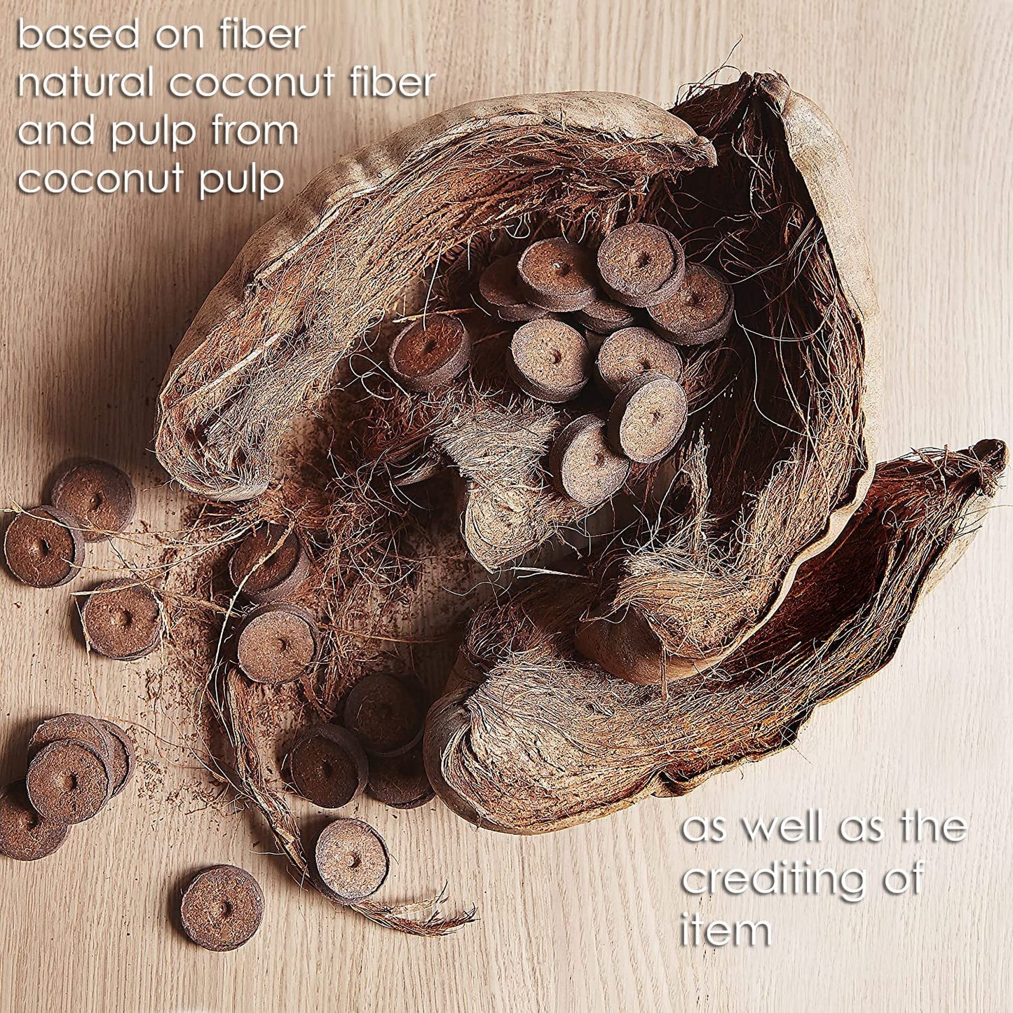 Coco Coir Seed Starter Pellets: 125 Coconut Coir Plugs for Growing Plants - Peat Free Seedling Soil - Seed Starter Kit with Potting Soil Pellets - Gardening Supplies from OwnGrown