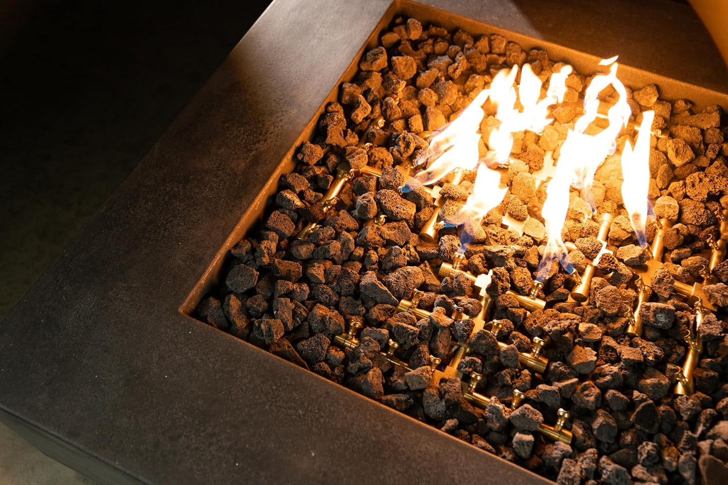 11" Inch Brass Jet Burner for Round & Square Fireplace - Natural Gas or Propane Fire Pit - Premium Outdoor Fire Pit Burner