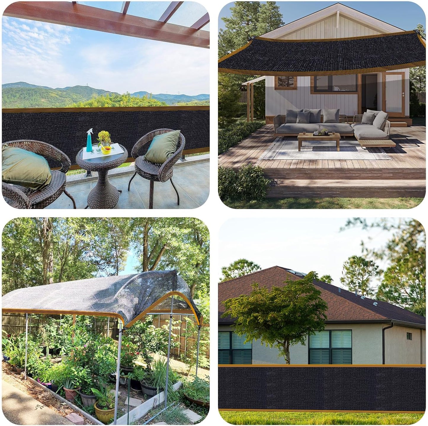 Shade Cloth -for Garden Plants,60-70% Sunblock Shade Neting -for Outdoor Garden Bed Neting Mesh Pergola Patio Lawn Sun Cloth - for Dog Kennel Cover Chicken Coop