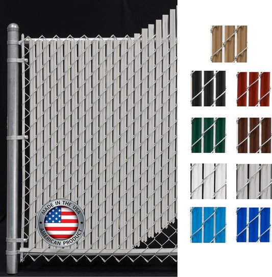 Wave Slat (9 Colors) Single Wall Bottom Locking Privacy Slat for 4', 5', 6', 7' and 8' Chain Link Fence (5 ft, Gray)