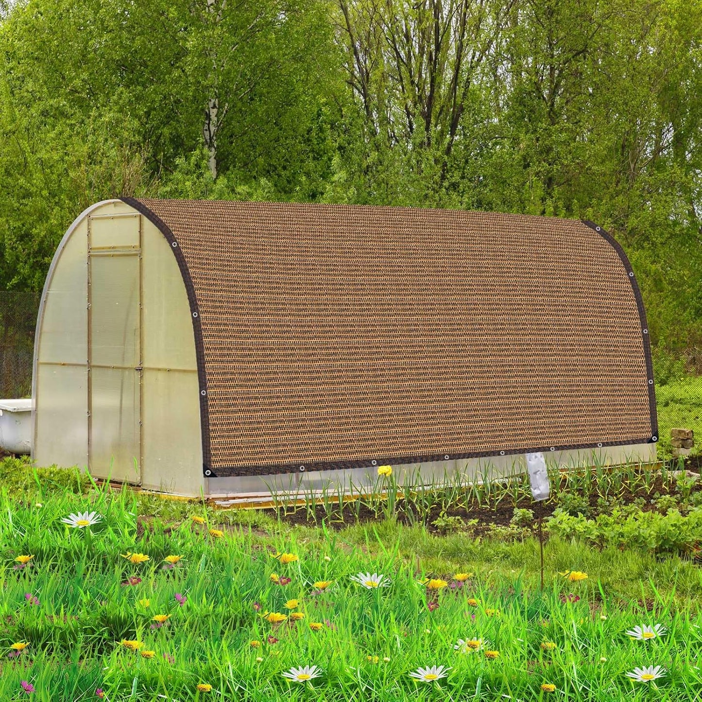 80% Sunblock Shade Cloth Net Resistant-6x20Ft Garden Shade Mesh for Plant Cover, Greenhouse, Chicken Coop, Kennels, Tomatoes Plants