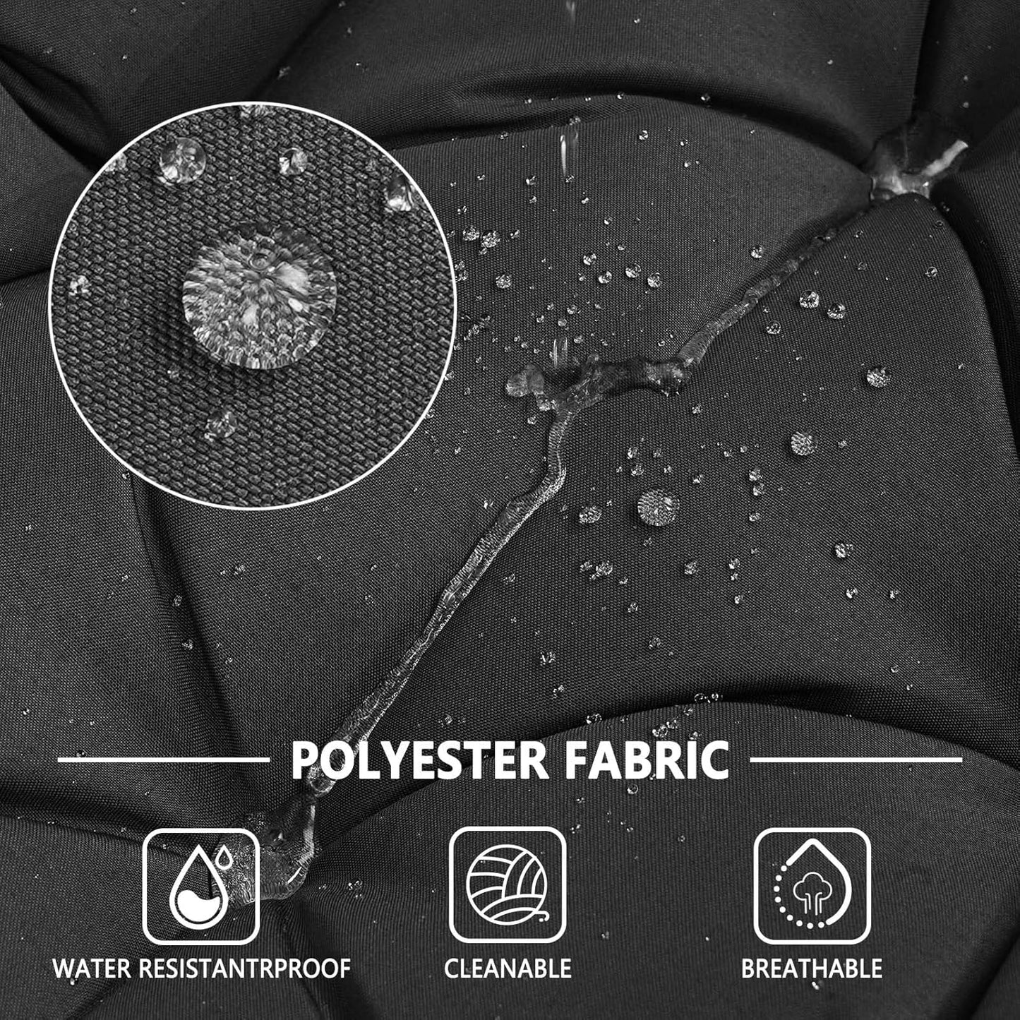 Porch Swing Cushions,Outdoor Cushions 3 Seater Replacement with Backrest, Waterproof Thickened Bench Cushion with Ties for Porch, Patio,Outdoor, Backyard and Garden(Dark Gray 60 * 40 in)