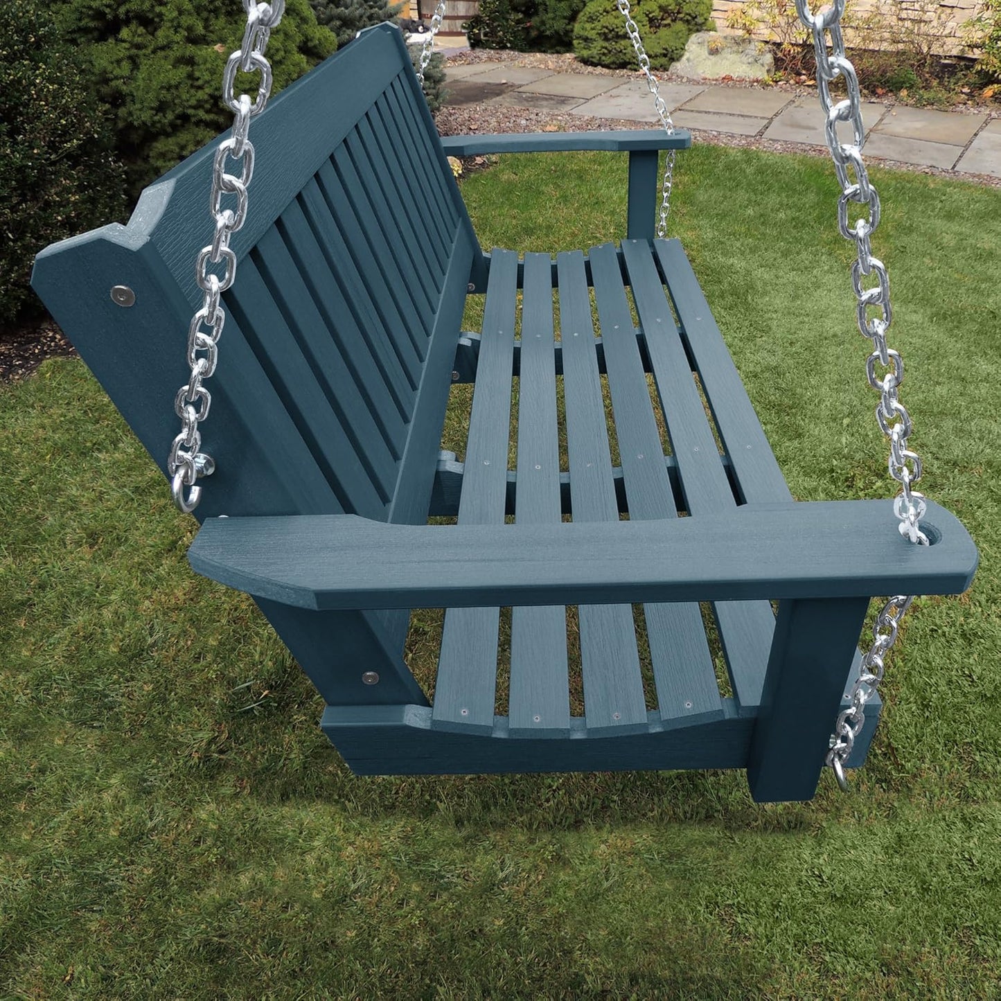 highwood AD-PORL1-NBE Lehigh Porch Swing, 5 Feet, Nantucket Blue
