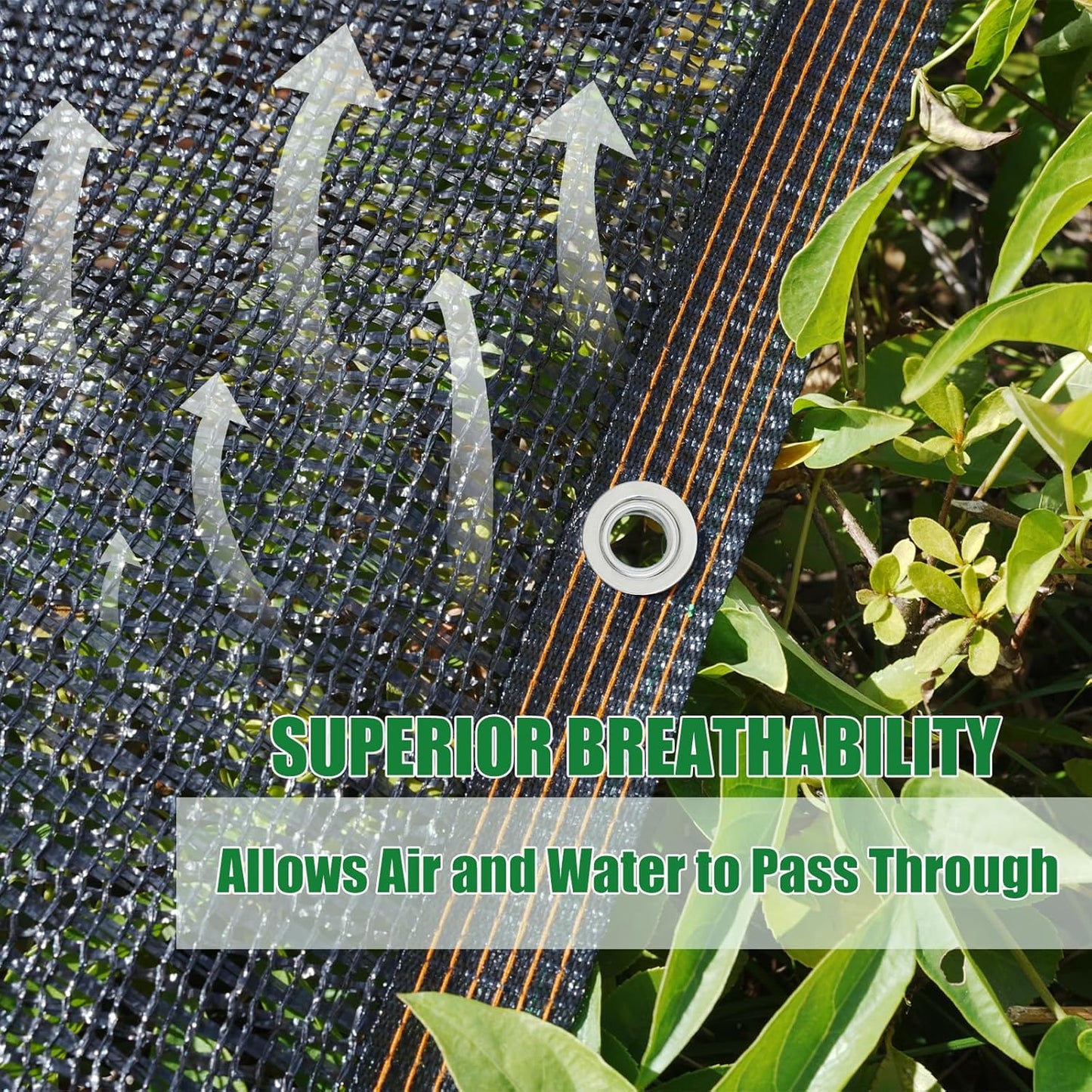 40% Shade Cloth for Garden, 10×10FT Plant Shade Cloth with Grommets Mesh Tarp for Greenhouse, Dog Kennel Cover, Chicken Coop, Patio Plants Outdoor Sun Shade