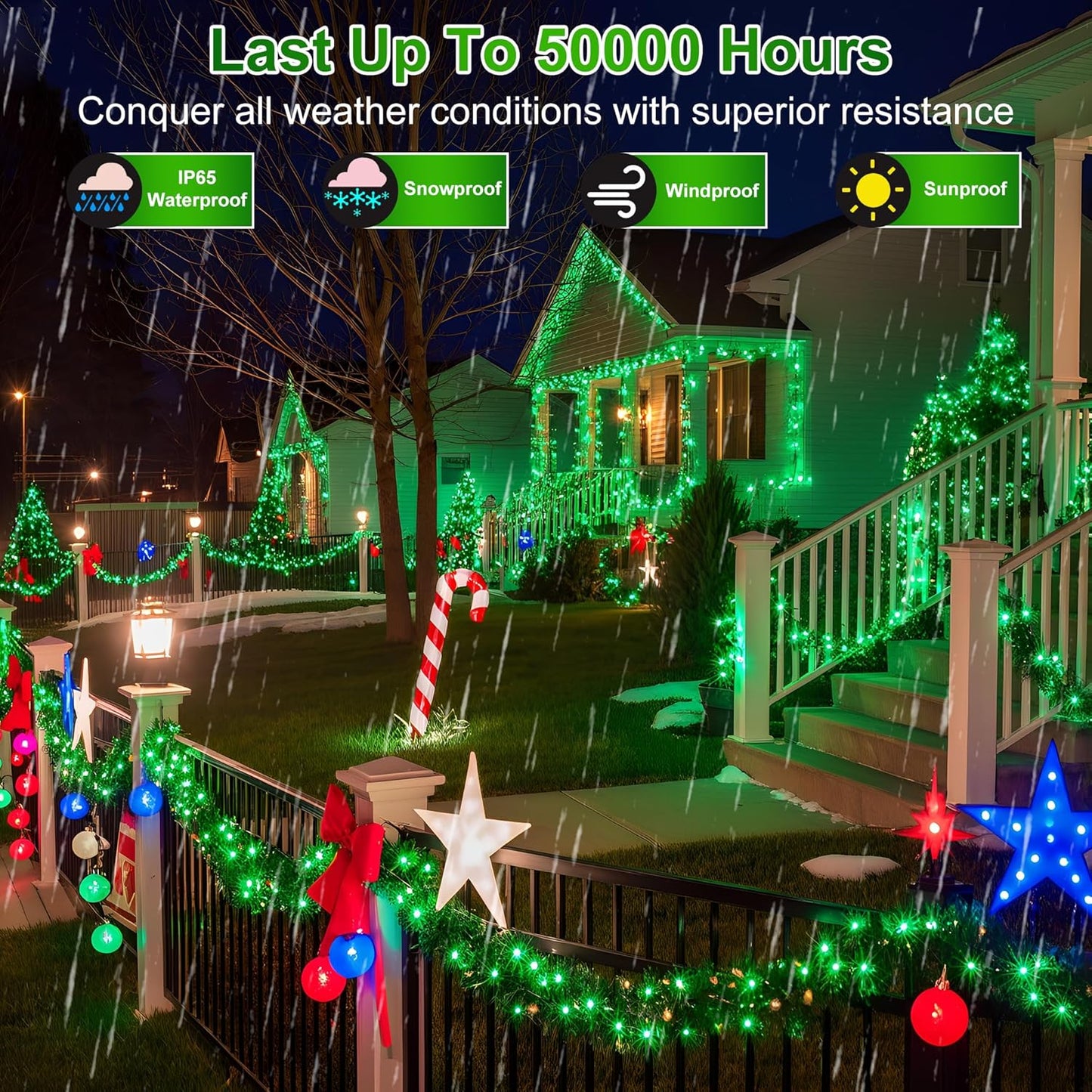 1500LED Christmas Lights Outdoor Use, 470ft 12 Modes Green LED String Lights with Timer Dimmable, Waterproof Christmas Tree Lights for Xmas Patio Yard Fence Balcony Garden Party Decor Green