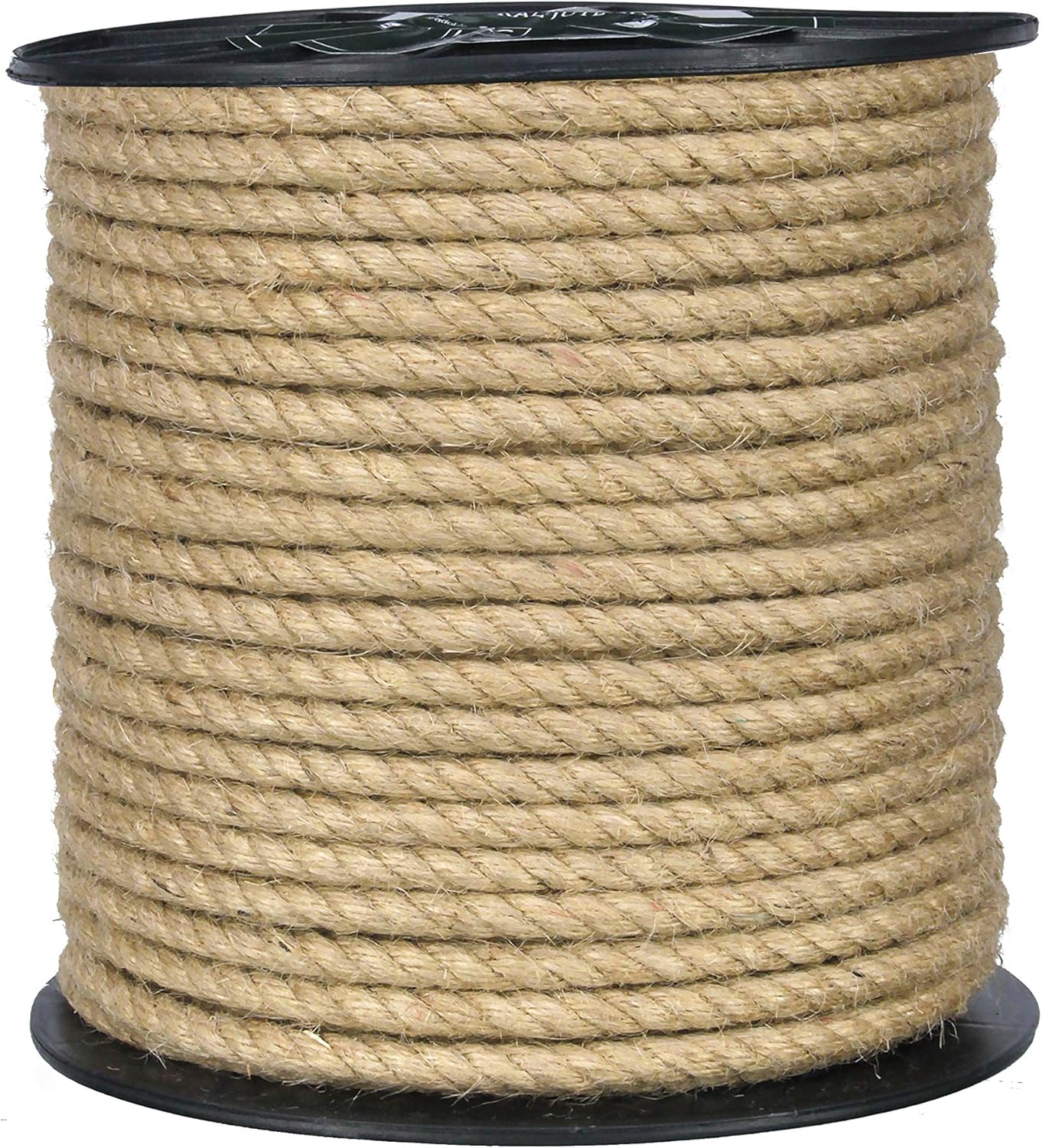 Premium Quality Natural Jute Rope 12 MM (1/2" 100 ft) Petroleum Smell Free, Natural, Biodegradable, Hemp Rope, Great for Crafting, Decoration, Camping, PET Friendly