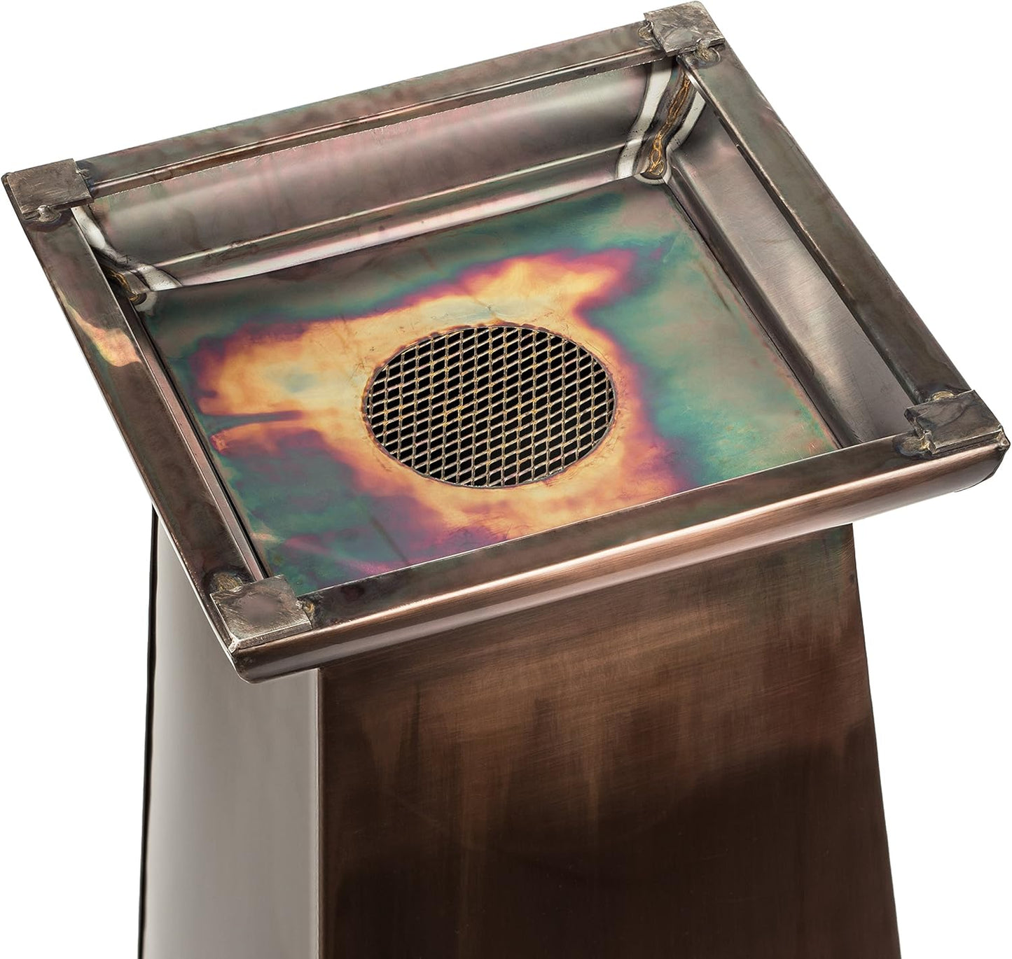 H Potter Tall Planter Patio Garden Copper Indoor Outdoor Deck Flower with Tray