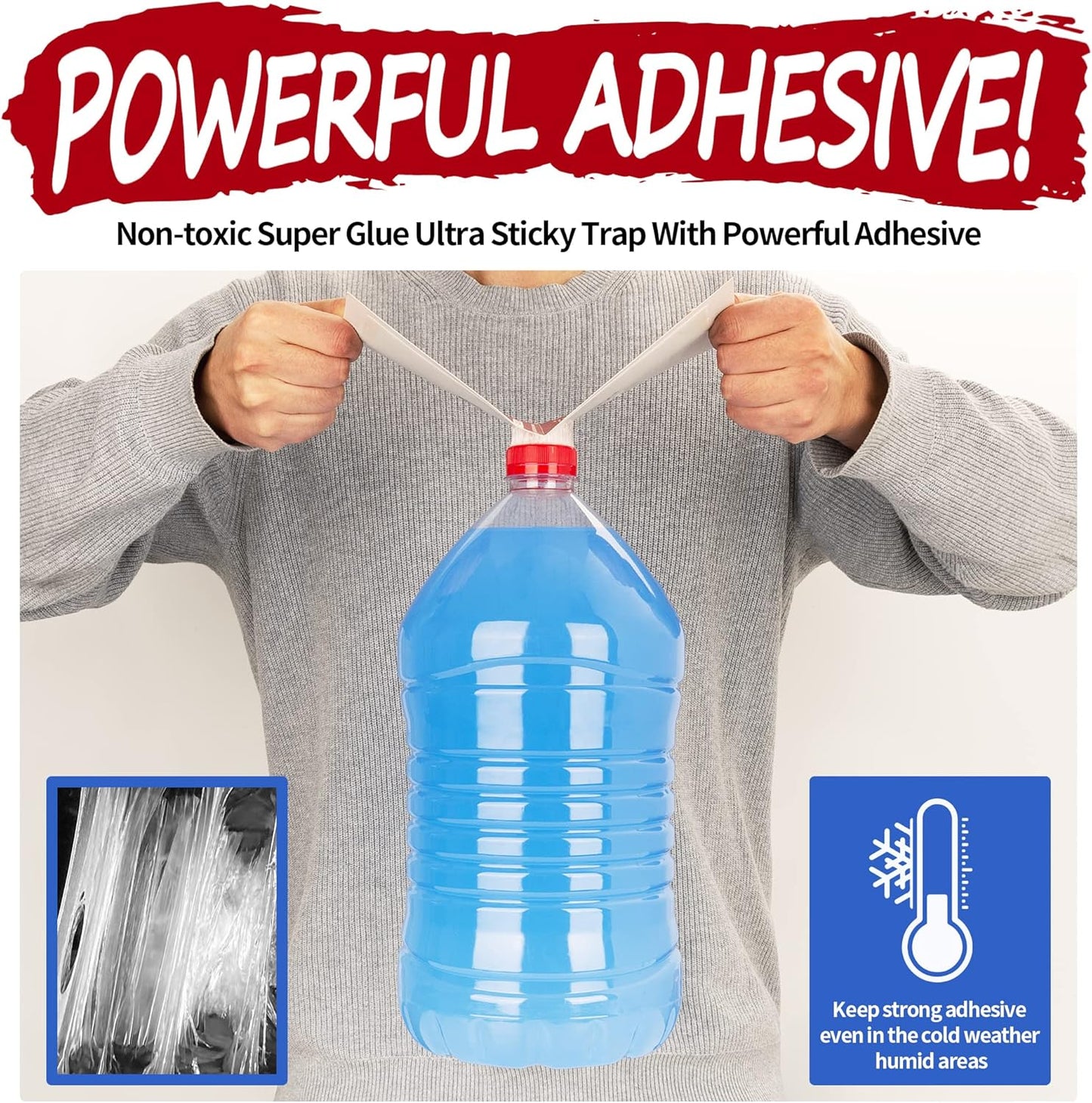 LULUCATCH Cricket Insect Glue Traps - 6 Pack Bug Cockroach Sticky Traps, Large Spider Trap with Pre-Baited Attractant, Highly Effective Glue Boards Indoor, Non-Toxic Pet Safe Pest Control