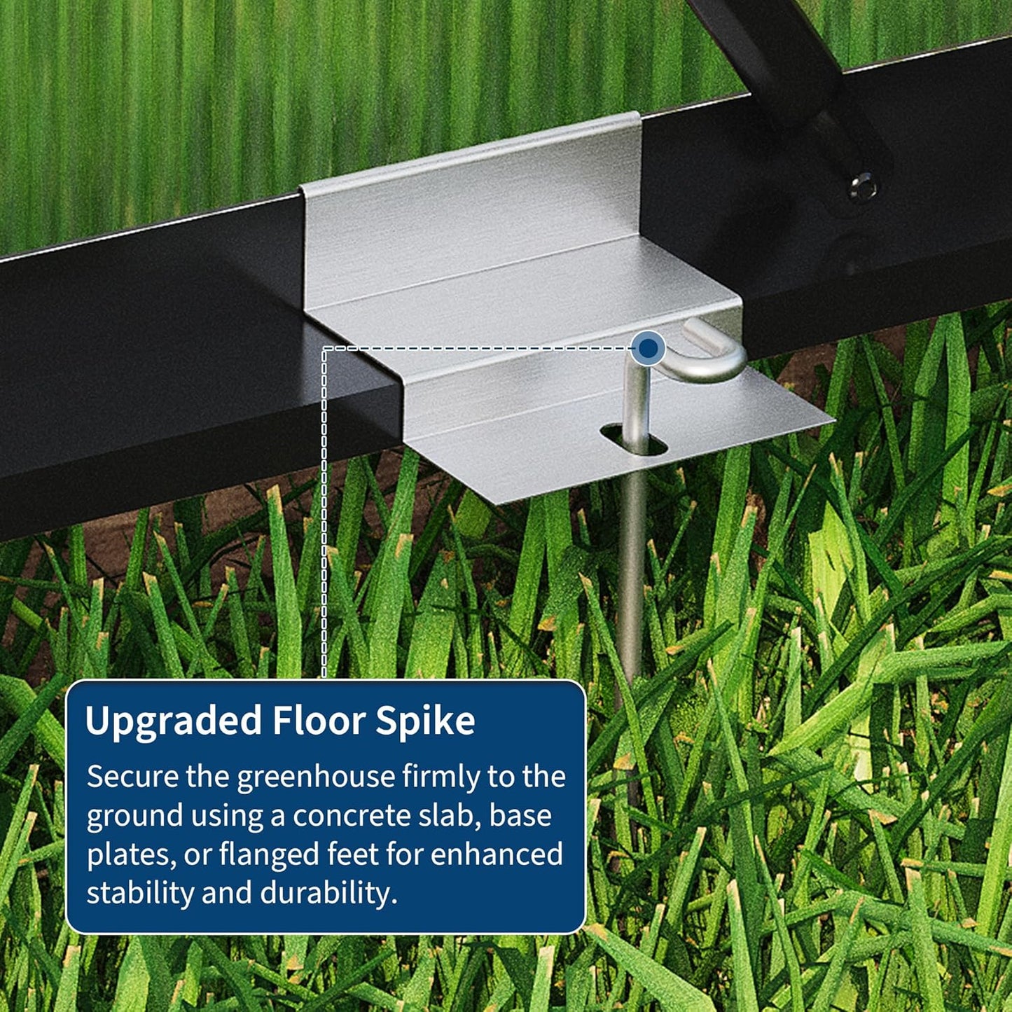 6x8 FT Greenhouse, Easy Assembly Aluminum Polycarbonate Greenhouses for Outdoors with Roof Vent and Ground Nails, Heavy Duty Aluminum Walk-in Greenhouse for Backyard, Sliding Lockable Door, Black