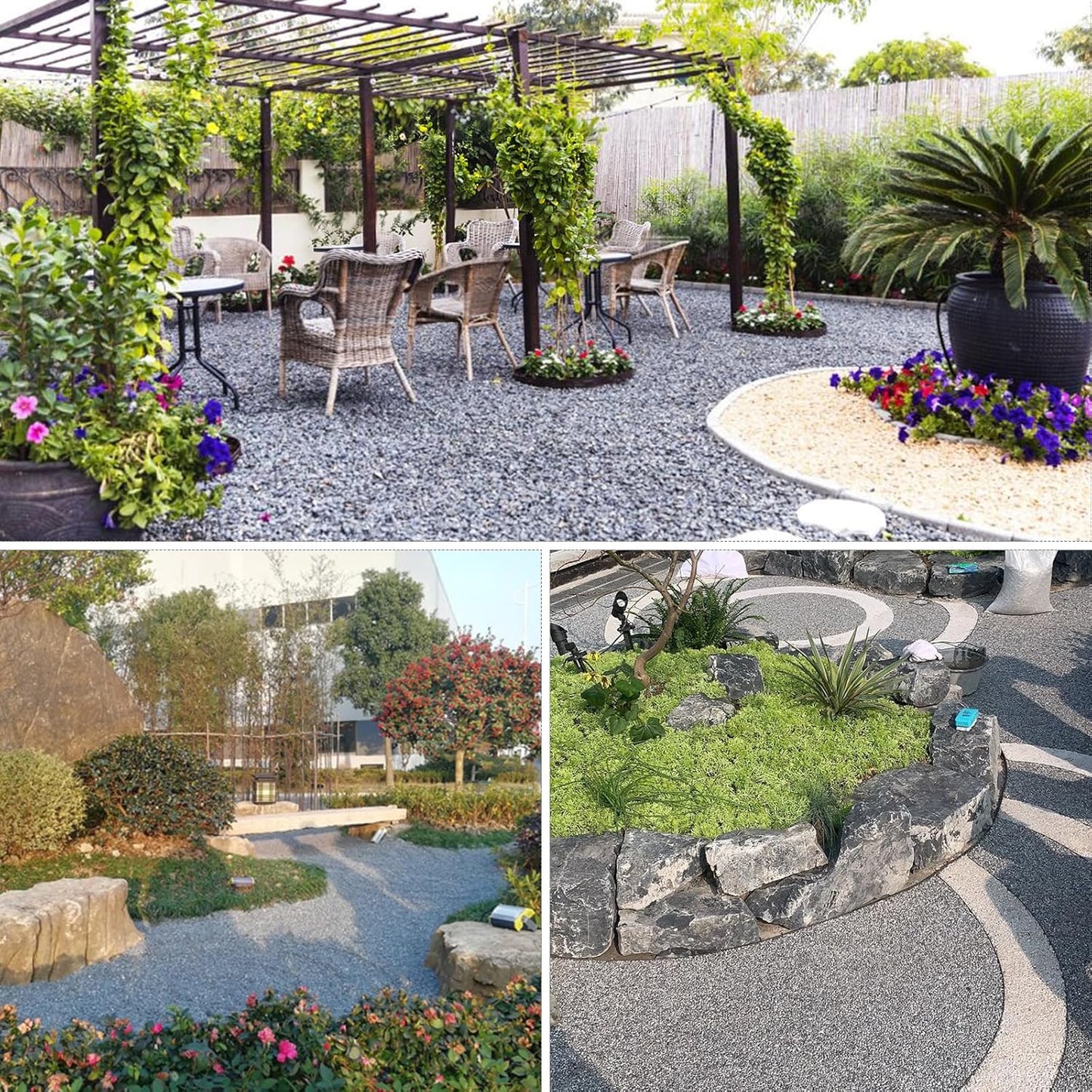 2lbs Grey Pebbles for Landscaping, 3/8inch Small Rocks for Succulent Cactus Plants, Natural Polished Pebbles, River Rocks for Plants, Vases, Gardening