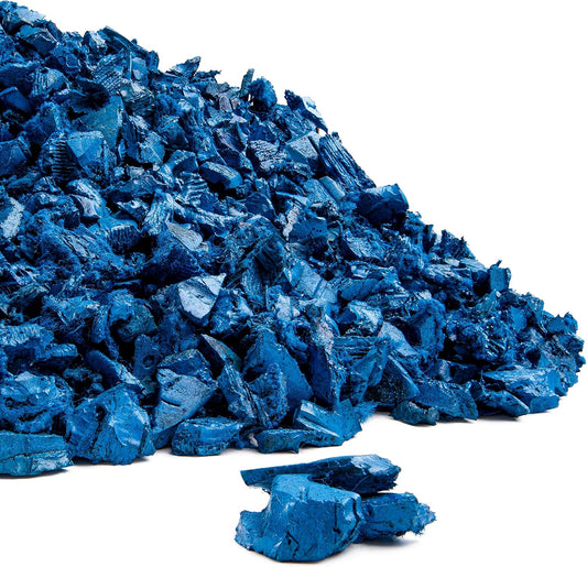Playsafer Rubber Mulch Nuggets Protective Flooring for Playgrounds, Swing-Sets, Play Areas, and Landscaping (400 LBS - 16 CU. FT., Blue)
