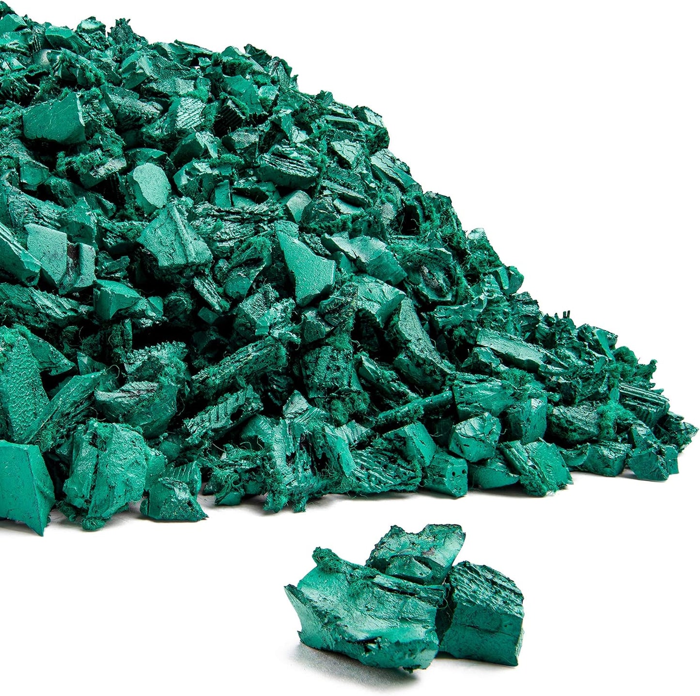 Playsafer Rubber Mulch Nuggets Protective Flooring for Playgrounds, Swing-Sets, Play Areas, and Landscaping (1,000 LBS - 39 CU. FT., Green)