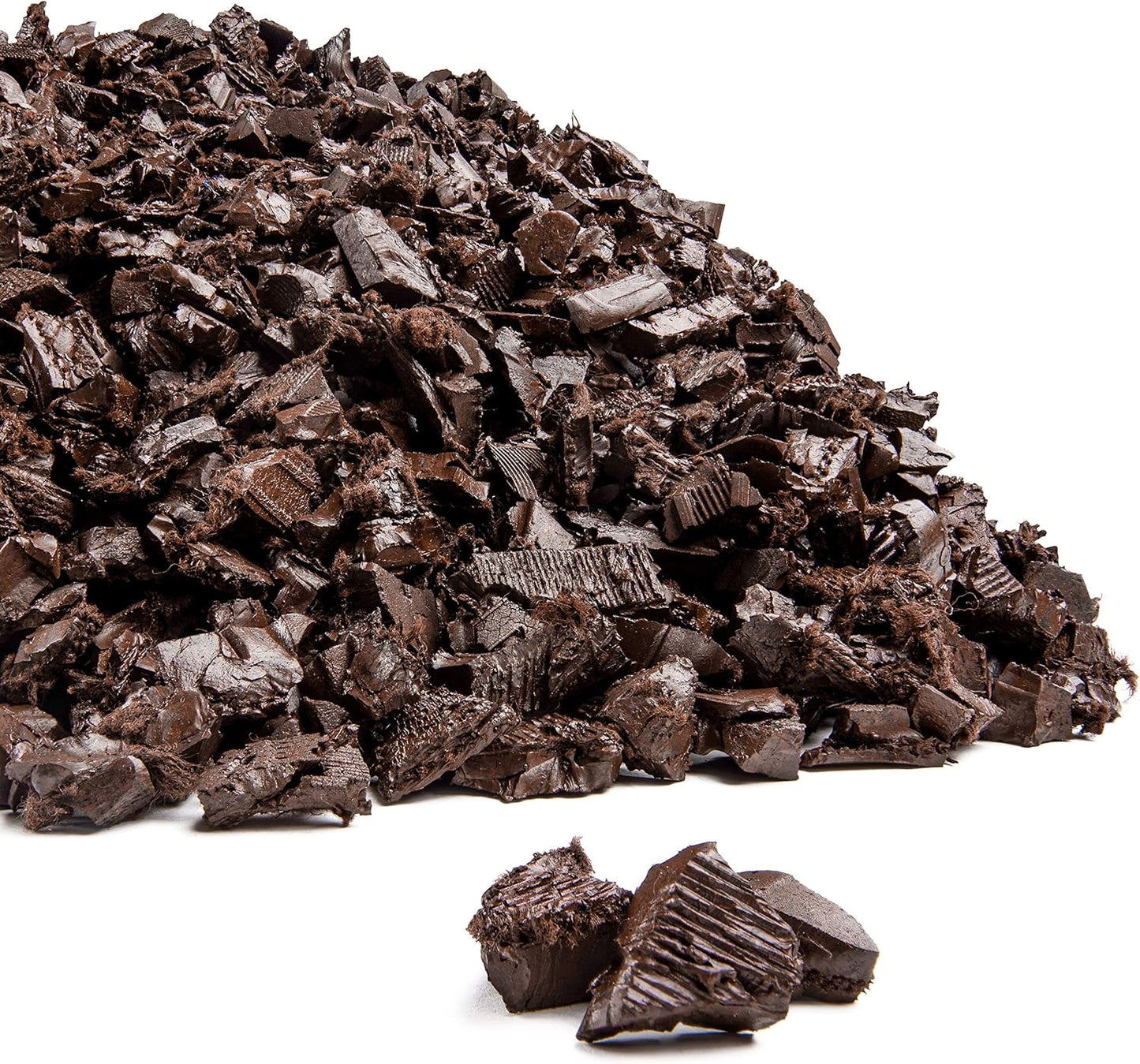 Playsafer Rubber Mulch Nuggets Protective Flooring for Playgrounds, Swing-Sets, Play Areas, and Landscaping (2,000 LBS - 77 CU. FT, Brown)